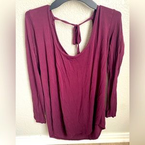 Maroon Long Sleeve Top